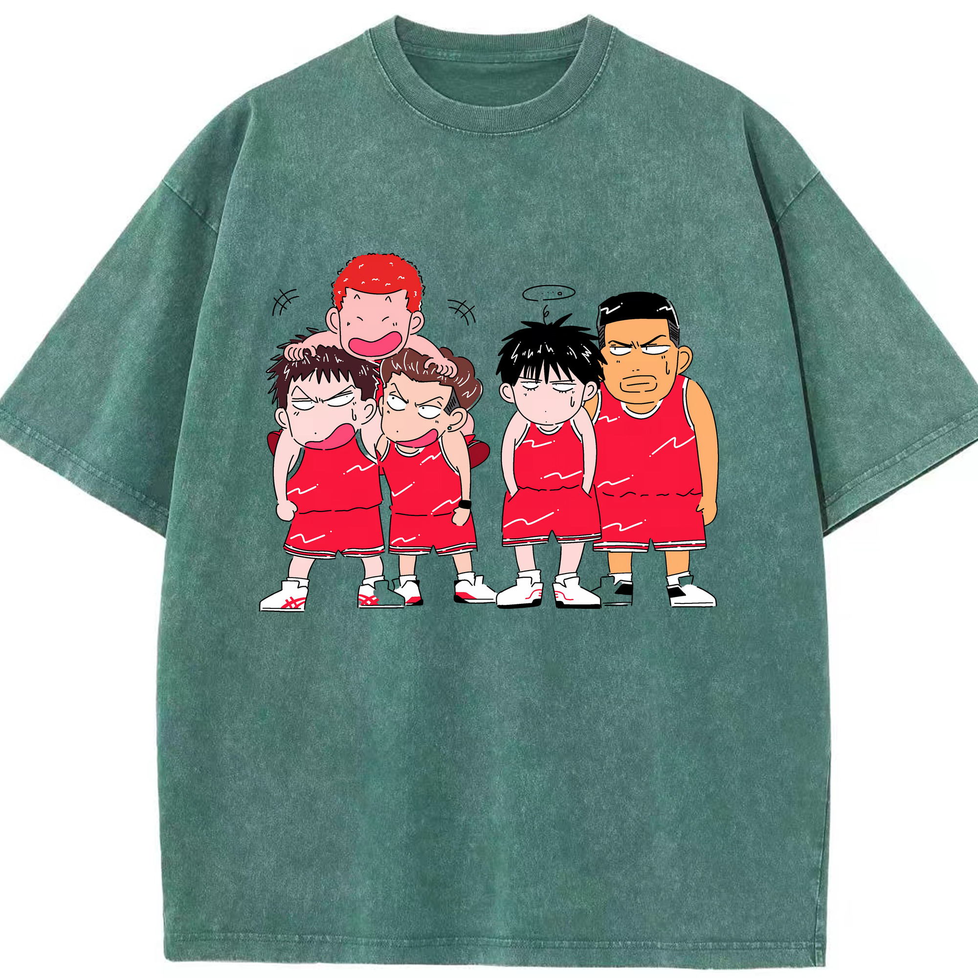 （画像用） SLAM DUNK／スラムダンク 綿100% ヴィンテージ風 半袖Tシャツ（フロントプリント）